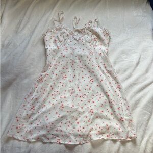 Wild Fable Pink and White Mini Dress with Floral Design
